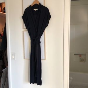 Xirena wrap top dress navy XS